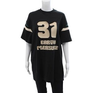 Livy Womens Short Sleeve Crew Neck 31 Tee Shirt Black Brown Size Large